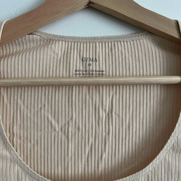 Ozma of California Rosie Bodysuit, Tencel Rib, Shell - M - Picture 4 of 7